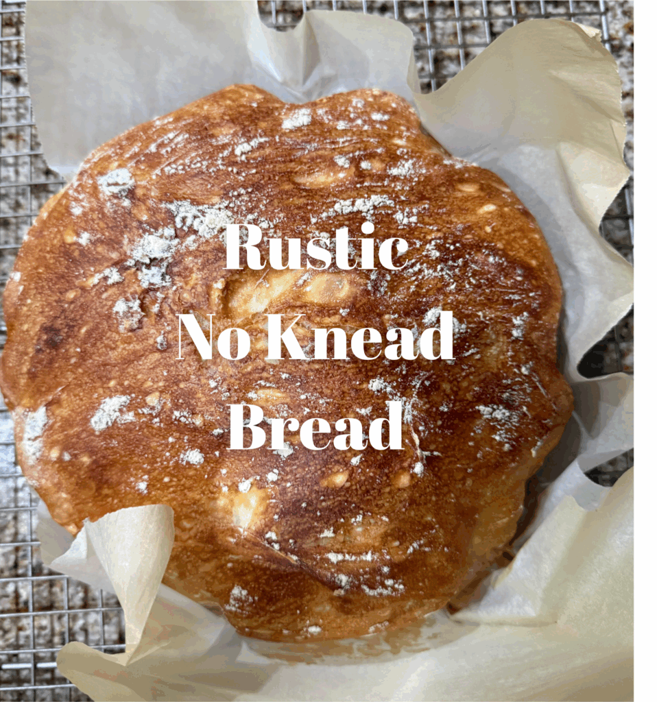 Rustic No Knead Bread - Sunflower Pantry